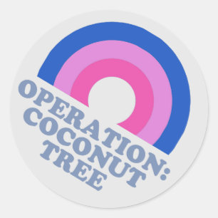 Operation Coconut Tree Kamala Harris 2024 Biseksue Ronde Sticker