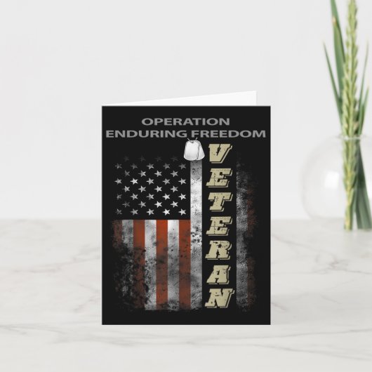 Operation Enduring Freedom-veteraan  Kaart (Voorkant)