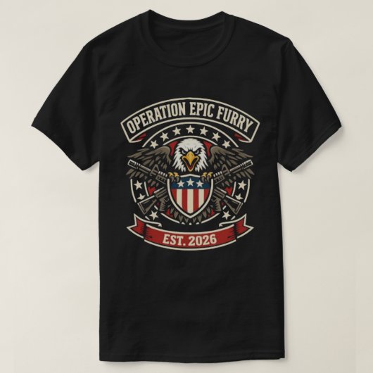 Operation Epic Fury – Tactical Military Style T-shirt (Design voorkant)