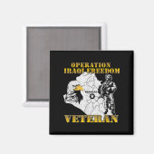 Operation Iraqi Freedom OIF Combat Veteran Magneet (Voorkant / Achterkant)