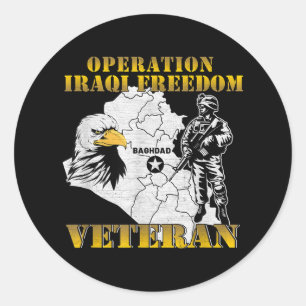 Operation Iraqi Freedom OIF Combat Veteran Ronde Sticker