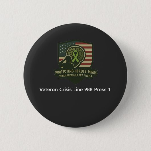 Operation Mind Shield Knop Ronde Button 5,7 Cm (Voorkant)