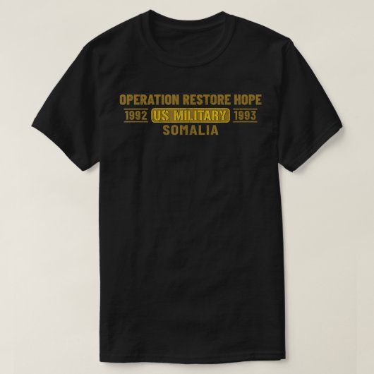 Operation Restore Hope Veteran Somalia  GIF T-shirt (Design voorkant)