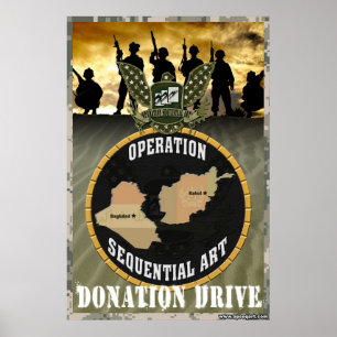 Operation Sequential Art: Donation Drive Poster