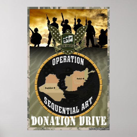 Operation Sequential Art: Donation Drive Poster (Voorkant)
