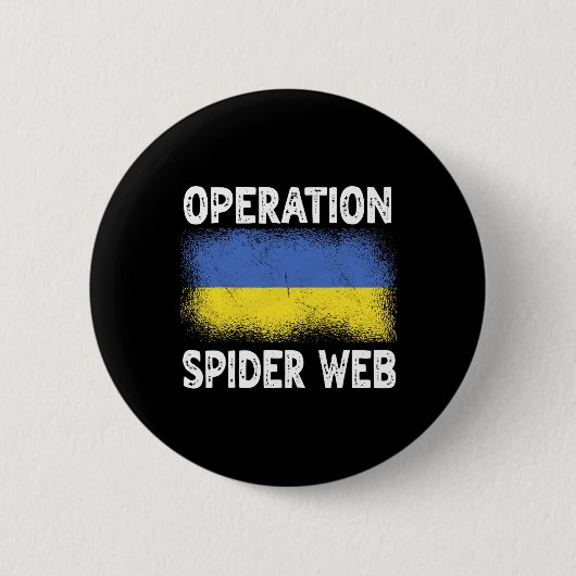 Operation Spider Web Ukraine Heroes Ukrainian Flag Ronde Button 5,7 Cm (Voorkant)