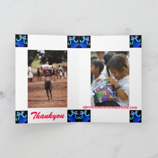 OperationChristmasChild.com Feestdagen Kaart (Binnen)