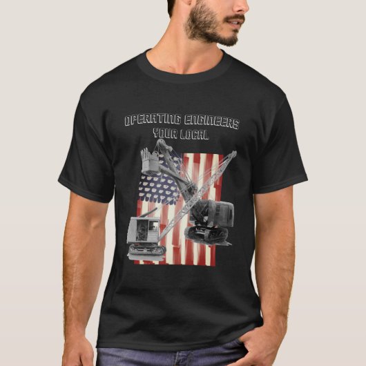 Operationele ingenieurs Kraanexploitant Unie Lokaa T-shirt (Voorkant)