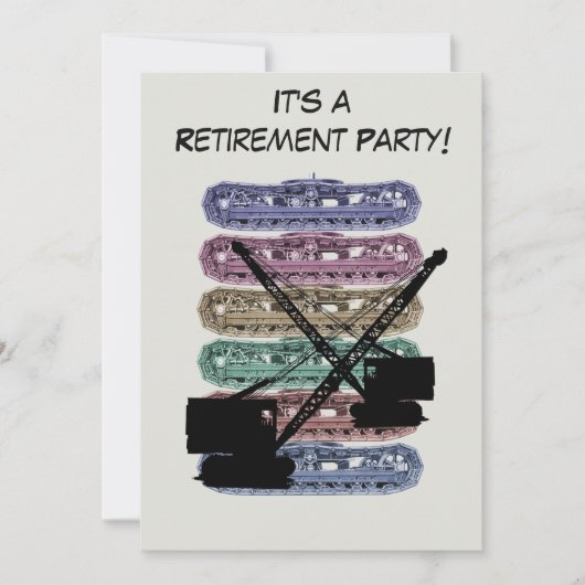 Operationele machinist Retirement Party kraan oper Kaart (Voorkant)