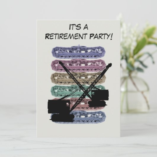 Operationele machinist Retirement Party kraan oper Kaart (Staand voorkant)