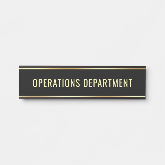 Operations Department Sjabloon  tekst Deurbordje (Voorkant)