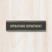 Operations Department Sjabloon  tekst Deurbordje (Voorkant)