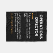Operations Director Profession Funny Dictionary De Fleece Deken (Voorkant (Horizontaal))