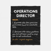 Operations Director Profession Funny Dictionary De Fleece Deken (Voorkant)