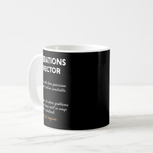 Operations Director Profession Funny Dictionary De Koffiemok (Voorkant links)