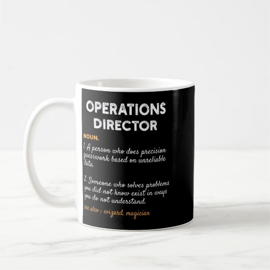 Operations Director Profession Funny Dictionary De Koffiemok (Links)