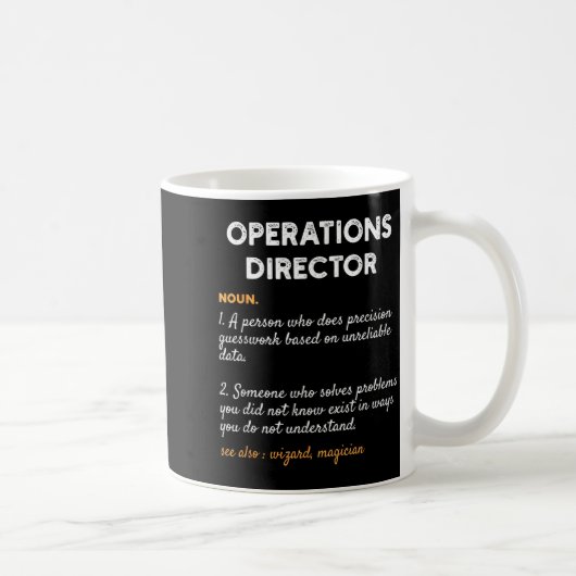 Operations Director Profession Funny Dictionary De Koffiemok (Rechts)
