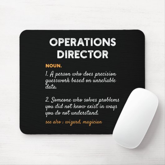 Operations Director Profession Funny Dictionary De Muismat (Met muis)
