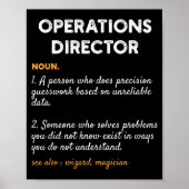 Operations Director Profession Funny Dictionary De Poster (Voorkant)