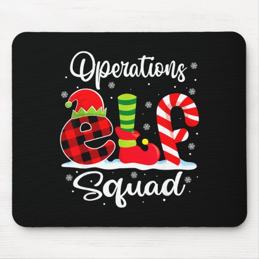 Operations Elf Squad Christmas Manager Matching X- Muismat (Voorkant)