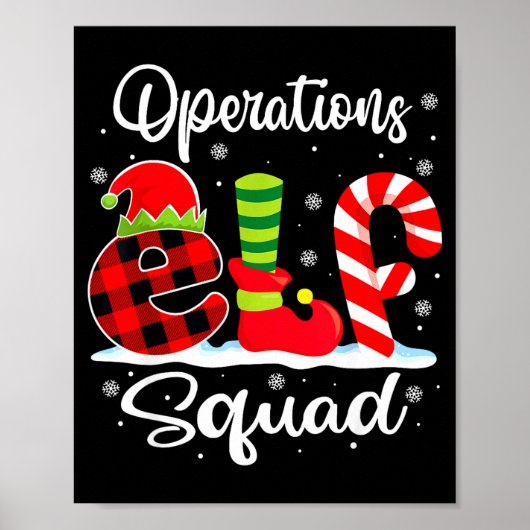 Operations Elf Squad Christmas Manager Matching X- Poster (Voorkant)
