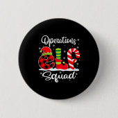 Operations Elf Squad Christmas Manager Matching X- Ronde Button 5,7 Cm (Voorkant)