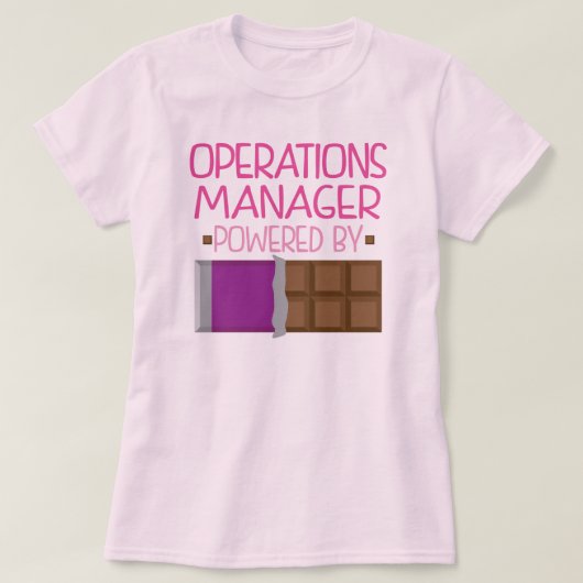 Operations Manager Chocolate Gift voor haar T-shirt (Design voorkant)
