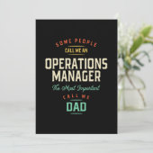 Operations Manager en papa Bedankkaart (Staand voorkant)