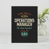 Operations Manager en papa Kaart (Staand voorkant)