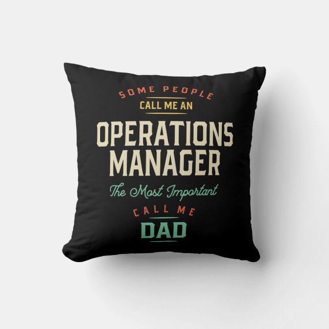 Operations Manager en papa Kussen (Voorkant)