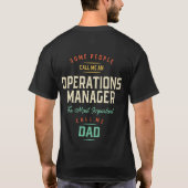 Operations Manager en papa T-shirt (Achterkant)
