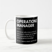 Operations Manager Grappige werkdefinitie Koffiemok (Links)