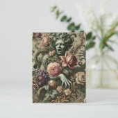 Operatische weelde - Gotische bloemenbarok Feestdagenkaart (Staand voorkant)