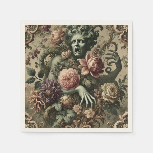 Operatische weelde - Gotische bloemenbarok Servet (Voorkant)
