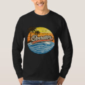 Operator Retro Sunset Design T-shirt (Voorkant)