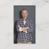 Operazanger Moderne foto QR Code Marine Blauw Visitekaartje (Voorkant)