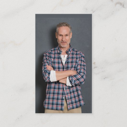 Operazanger Moderne foto QR Code Zwart&Wit Visitekaartje (Voorkant)