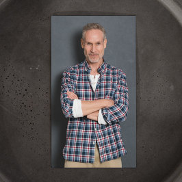 Operazanger Moderne foto QR Code Zwart&Wit Visitekaartje