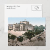 Opernhaus, Opera House, Leipzig, Duitsland Briefkaart (Voorkant / Achterkant)