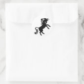 opfok Unicorn Ronde Sticker (Tas)