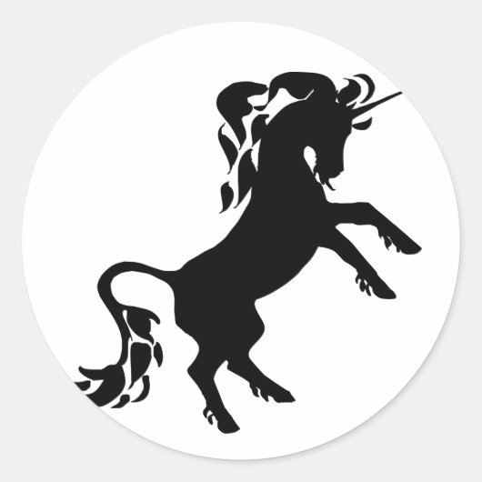 opfok Unicorn Ronde Sticker (Voorkant)
