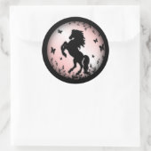 Opfokken Black Stallion Pink Ronde Sticker (Tas)