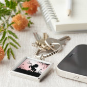 Opfokken Black Stallion Pink Sleutelhanger (Zijkant)
