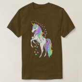  opfokkerij regenboogvaar Unicorn & kleurrijke ste T-shirt (Design voorkant)