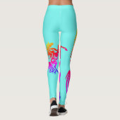 Opfokpaard regenboog print op elke kleur legging (Achterkant)