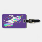 opfokregenboogvaar Unicorn Falling Stars Bagagelabel (Voorkant horizontaal)