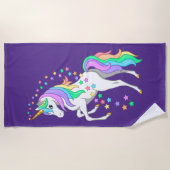 opfokregenboogvaar Unicorn Falling Stars Strandlaken (Voorkant)