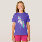  opfokregenboogvaar Unicorn Falling Stars T-shirt (Voorkant volledig)