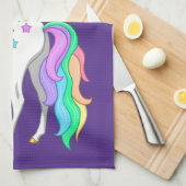 opfokregenboogvaar Unicorn Falling Stars Theedoek (Quarter Fold)