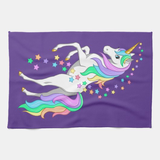  opfokregenboogvaar Unicorn Falling Stars Theedoek (Horizontaal)